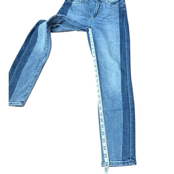 7 For All Mankind High Waist Ankle Gwenevere Skinny Jeans Side Stripe Size 28 - Picture 7 of 16
